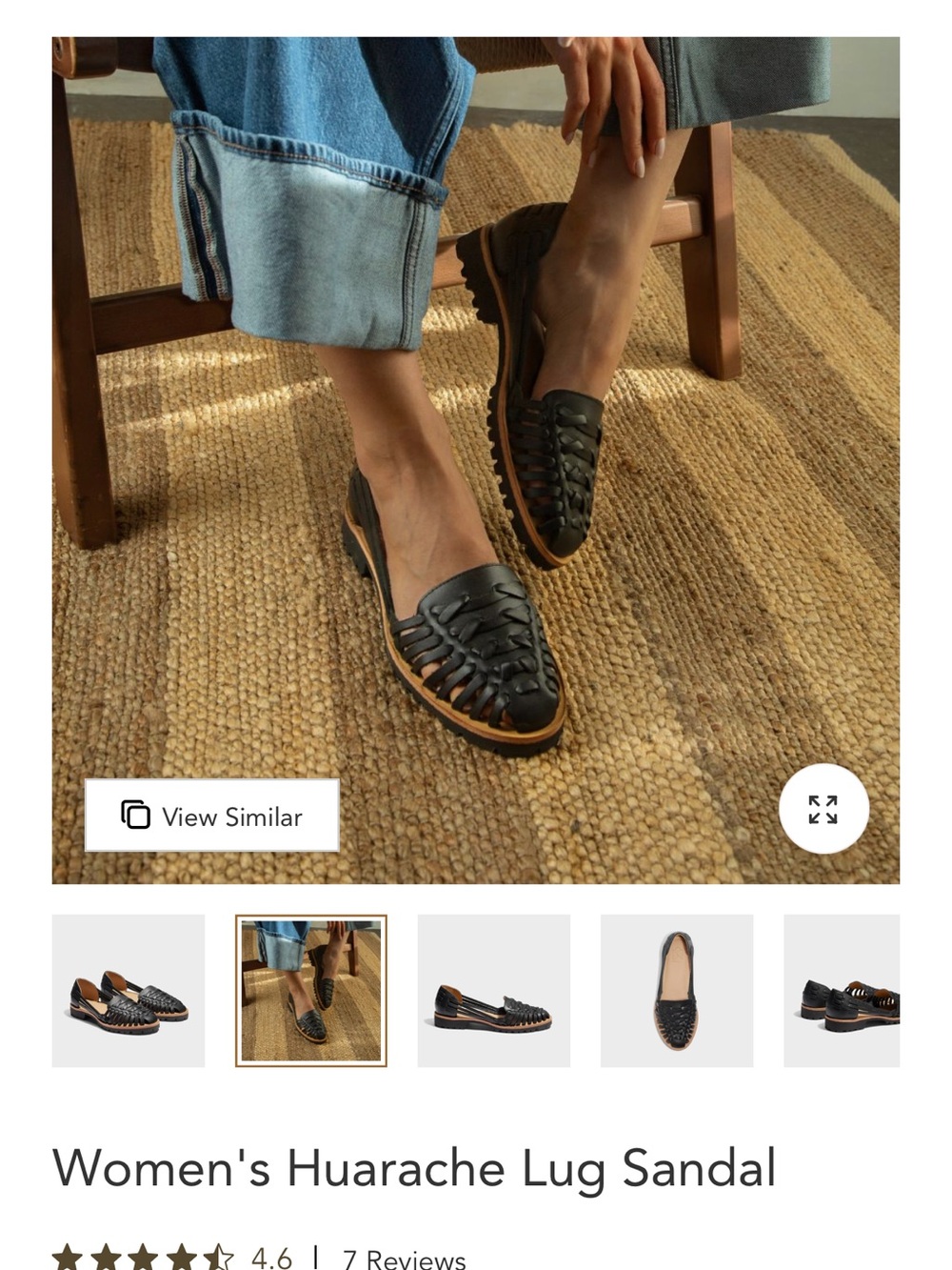Nisolo Huarache Sandal Black Woven Flats